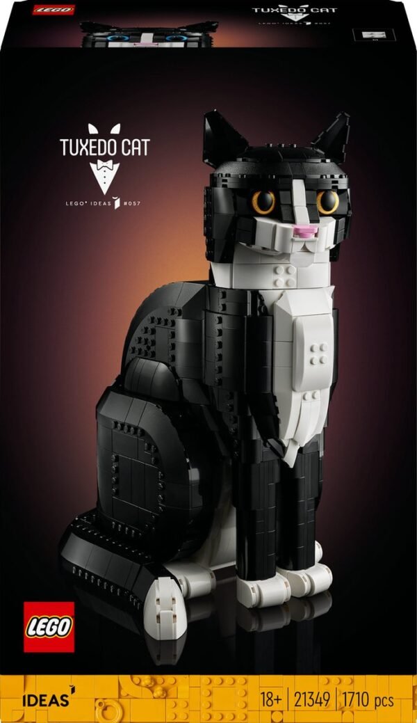 Lego IDEAS 21349 Tuxedo Cat-Bouw je eigen zwart witte kat