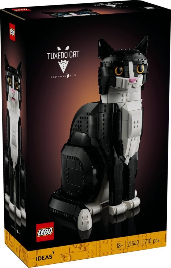 Lego IDEAS 21349 Tuxedo Cat-Bouw je eigen zwart witte kat originele doos